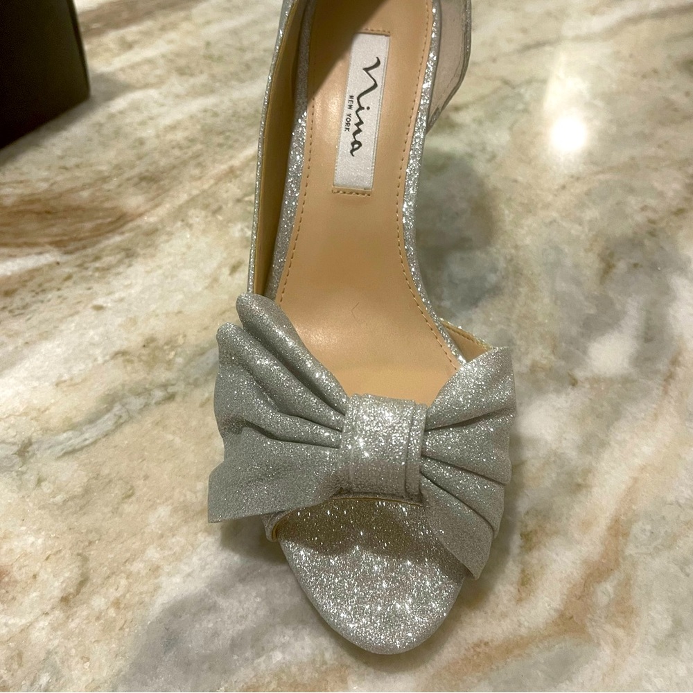 Nina Silver Bow Detailed Heels